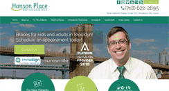 Desktop Screenshot of hansonplaceortho.com