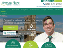 Tablet Screenshot of hansonplaceortho.com